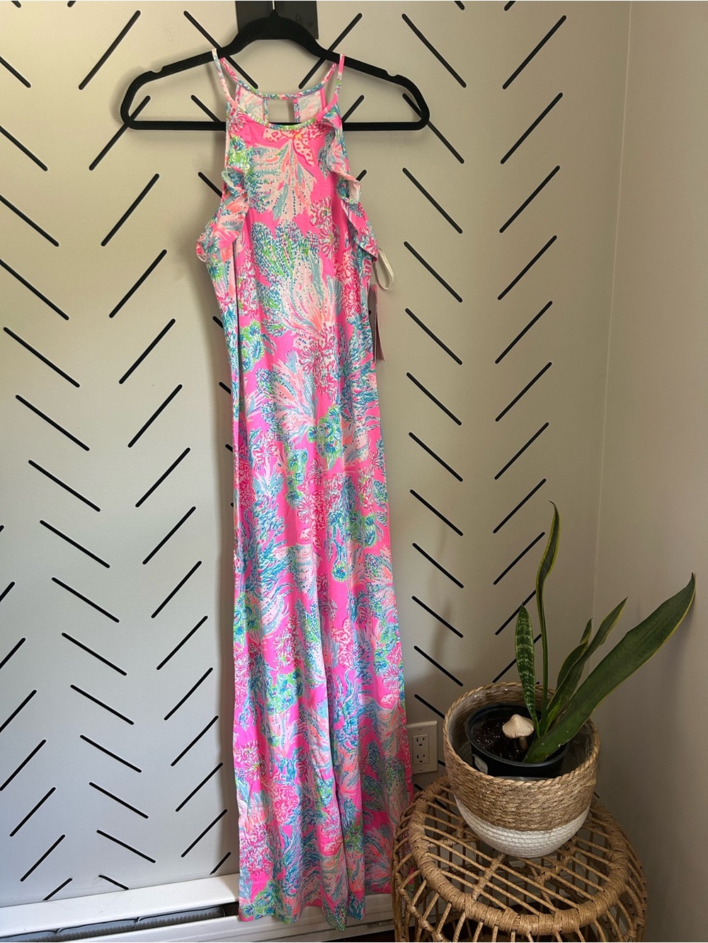 NWT Lilly Pulitzer Billie maxi dress halter neck line